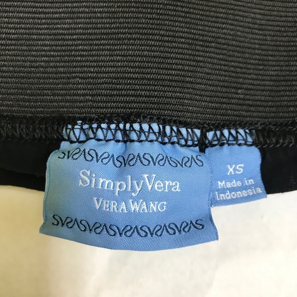 Simply Vera Vera Wang Black Elastic Waistband Pants women’s xs - Picture 4 of 5